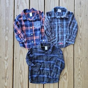 Lot Of Three Boys Button Down Shirts Size 24M
